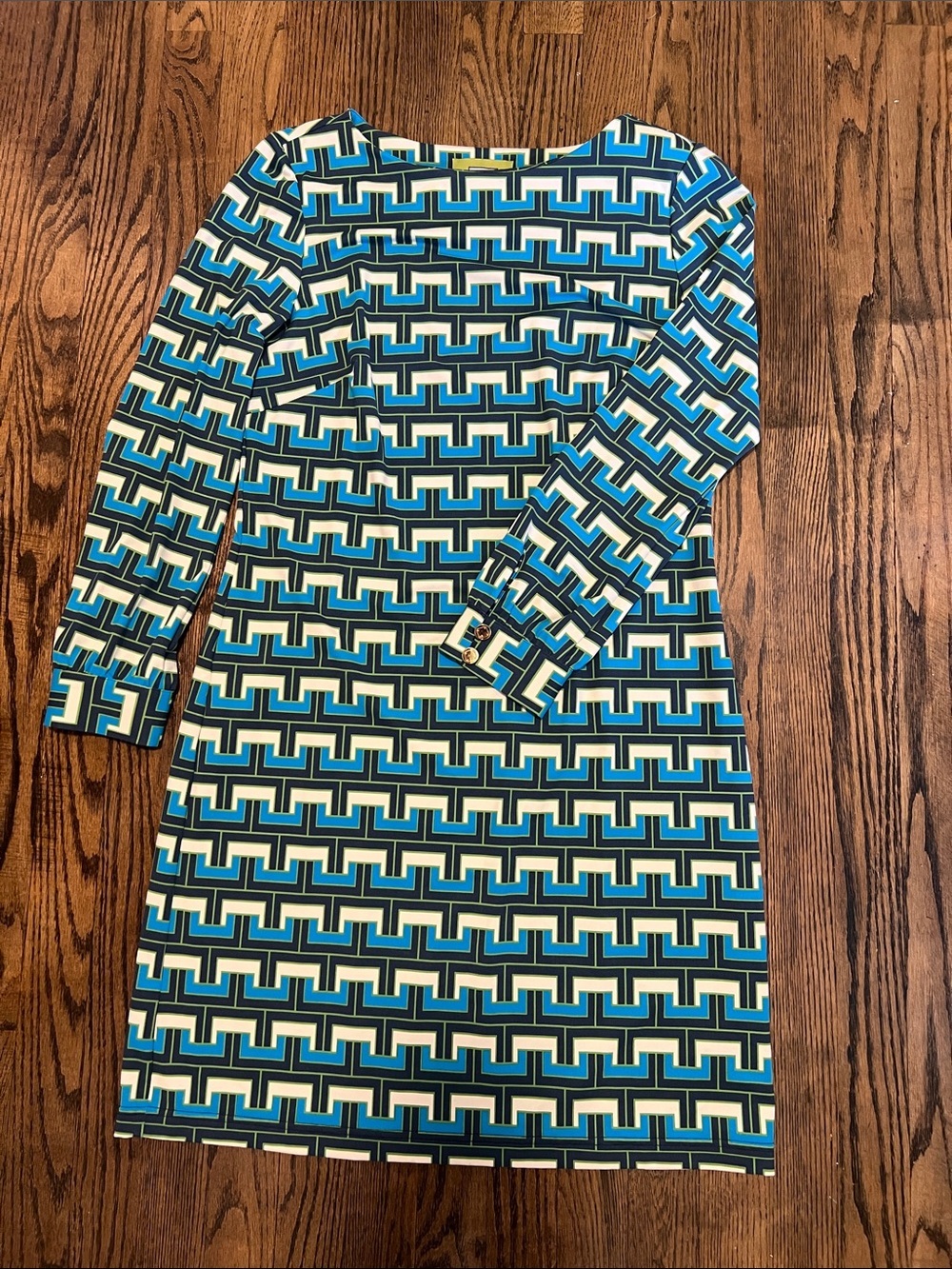 Elizabeth McKay Blue, Teal & Lime Geometric Shift